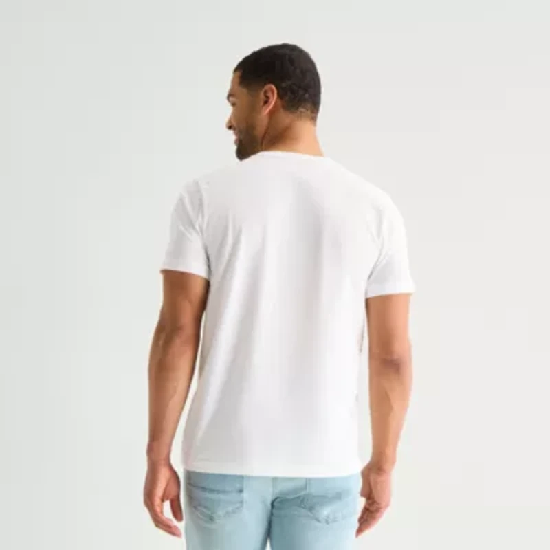 St. John's Bay Mens Crew Neck Short Sleeve Classic Fit Graphic T-Shirt