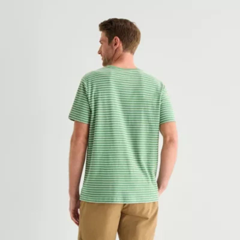 St. John's Bay Texture Mens Crew Neck Short Sleeve T-Shirt