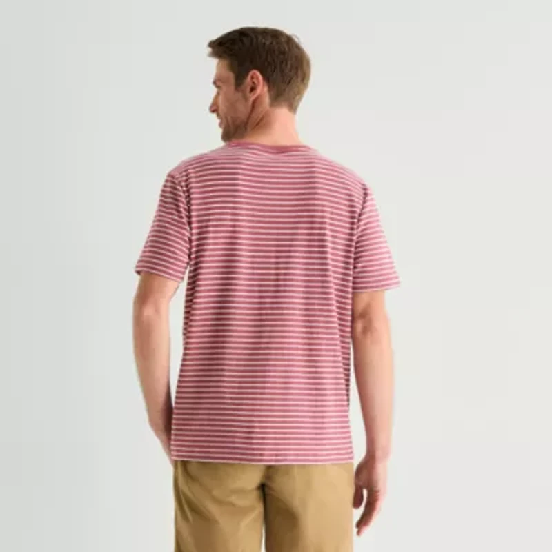 St. John's Bay Texture Mens Crew Neck Short Sleeve T-Shirt