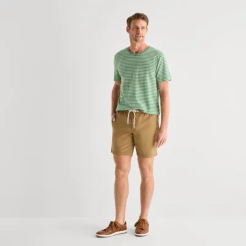 St. John's Bay Texture Mens Crew Neck Short Sleeve T-Shirt