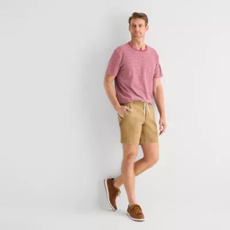 St. John's Bay Texture Mens Crew Neck Short Sleeve T-Shirt