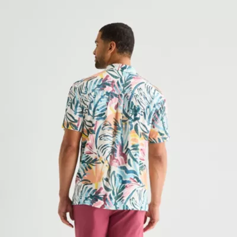 St. John's Bay Mens Short Sleeve Camp Shirt