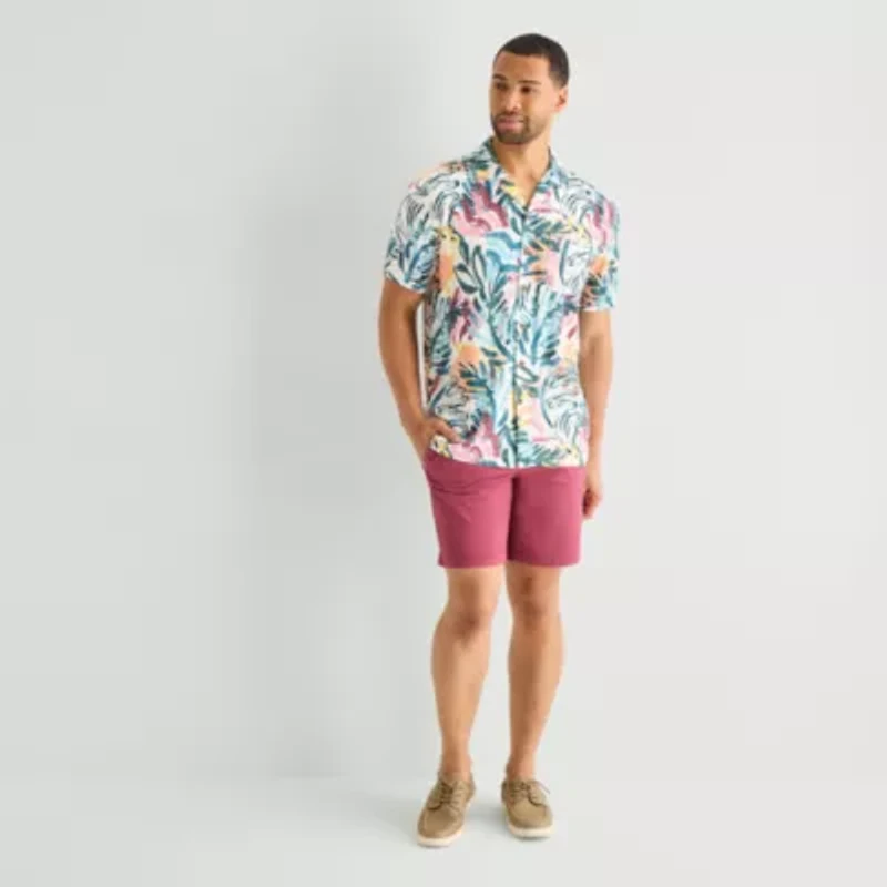 St. John's Bay Mens Short Sleeve Camp Shirt