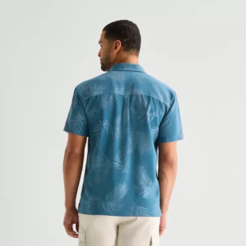 St. John's Bay Camp Mens Short Sleeve Shirt