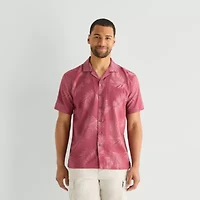 St. John's Bay Camp Mens Short Sleeve Shirt