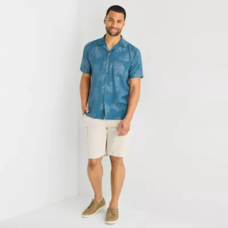 St. John's Bay Camp Mens Short Sleeve Shirt