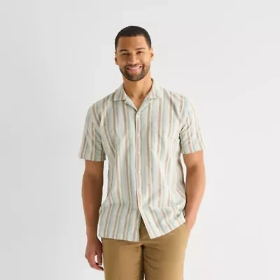 St. John's Bay Camp Mens Short Sleeve Shirt