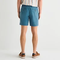 St. John's Bay Poplin Mens 8" Stretch Fabric Drawstring Waist Deck Short