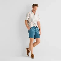 St. John's Bay Poplin Mens 8" Stretch Fabric Drawstring Waist Deck Short