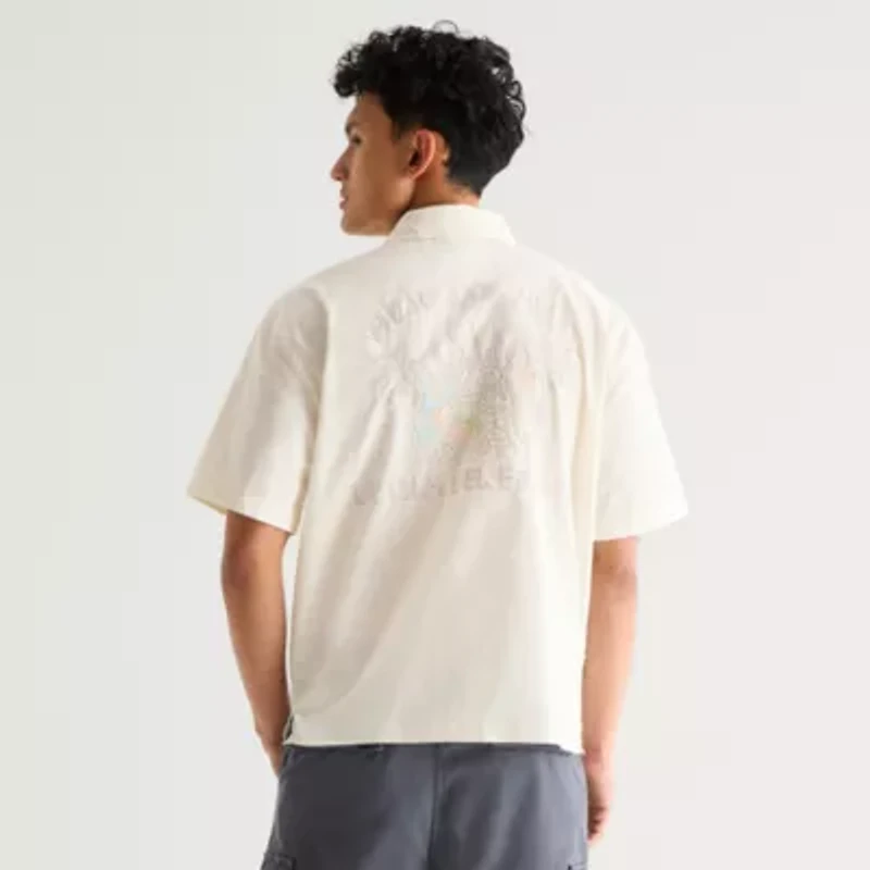 Arizona Mens Short Sleeve Regular Fit Button-Down Shirt