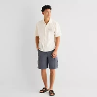 Arizona Mens Short Sleeve Regular Fit Button-Down Shirt