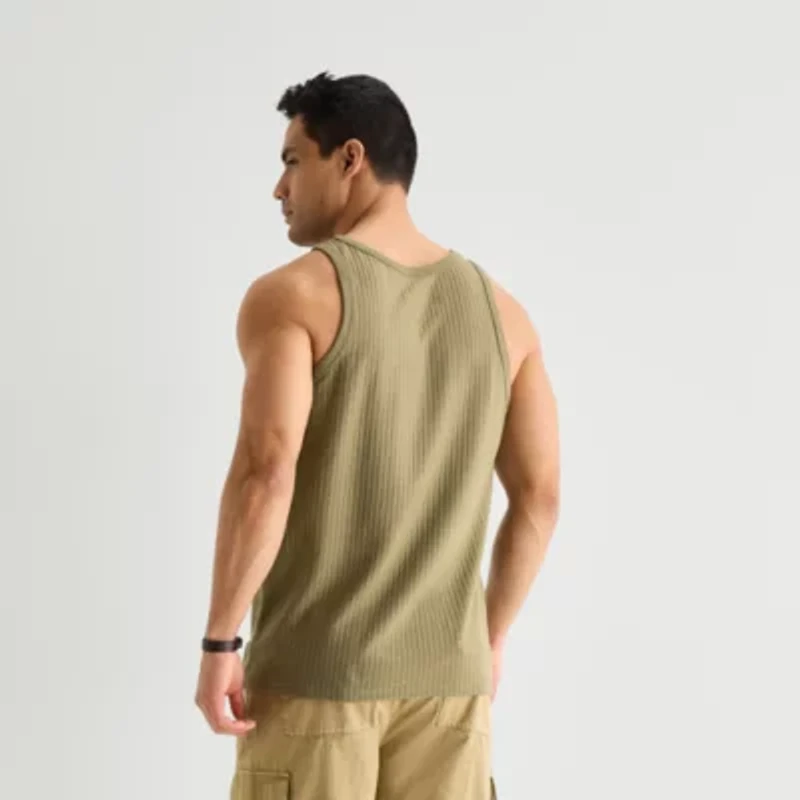 mutual weave Mens Round Neck Tank Top