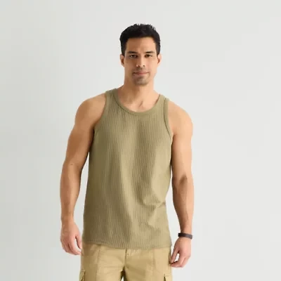 mutual weave Mens Round Neck Tank Top