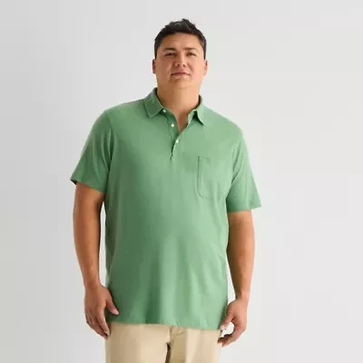 St. John's Bay Jersey Big and Tall Mens Classic Fit Short Sleeve Polo Shirt