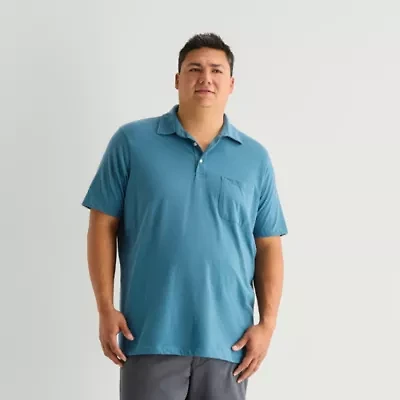 St. John's Bay Jersey Big and Tall Mens Classic Fit Short Sleeve Polo Shirt