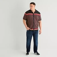 Shaquille O'Neal XLG™ Big and Tall Mens Short Sleeve Button Polo Sweater