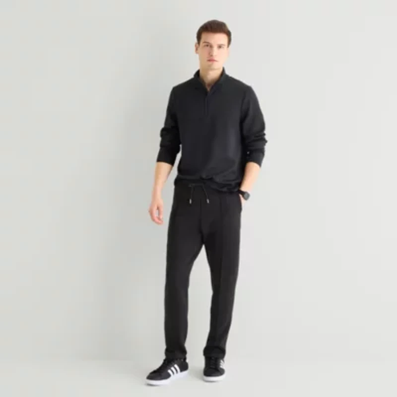 Stylus Scuba Mens Mock Neck Long Sleeve Quarter-Zip Pullover