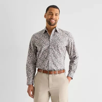 Stafford Floral Mens Regular Fit Button-Down Shirt