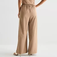 by&by Womens Juniors Wide Leg Flat Front Pant