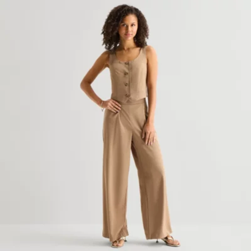 by&by Womens Scoop Neck Sleeveless Vest