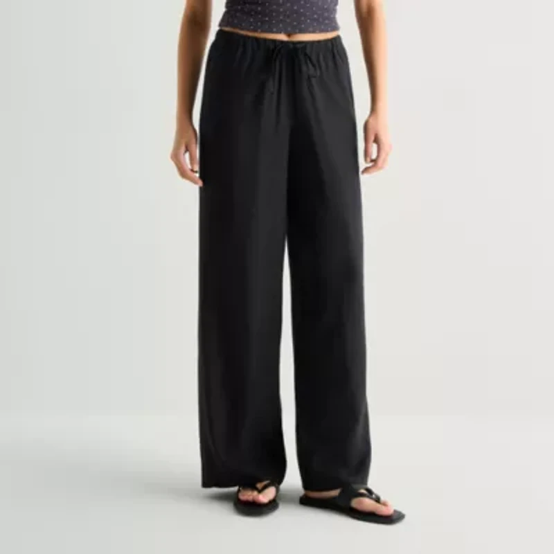 Arizona Womens Juniors Bootcut Low Rise Drawstring Pant