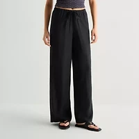 Arizona Womens Juniors Bootcut Low Rise Drawstring Pant