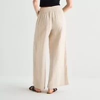 Arizona Womens Juniors Wide Leg Pull-On Pant