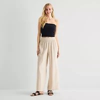 Arizona Womens Juniors Wide Leg Pull-On Pant