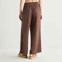 Arizona Womens Juniors Wide Leg Pull-On Pant