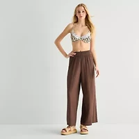 Arizona Womens Juniors Wide Leg Pull-On Pant