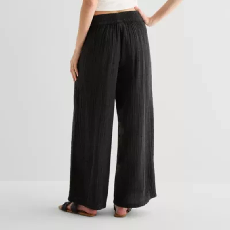 Arizona Womens Juniors Wide Leg Pull-On Pant