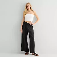 Arizona Womens Juniors Wide Leg Pull-On Pant