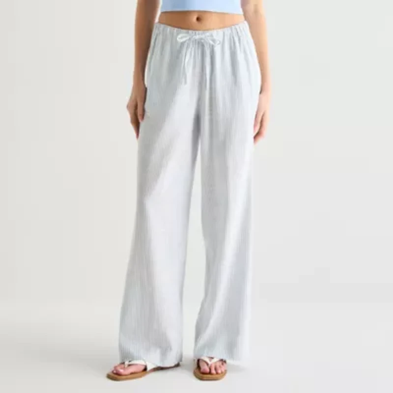 Arizona Womens Juniors Bootcut Low Rise Drawstring Pant