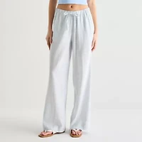 Arizona Womens Juniors Bootcut Low Rise Drawstring Pant