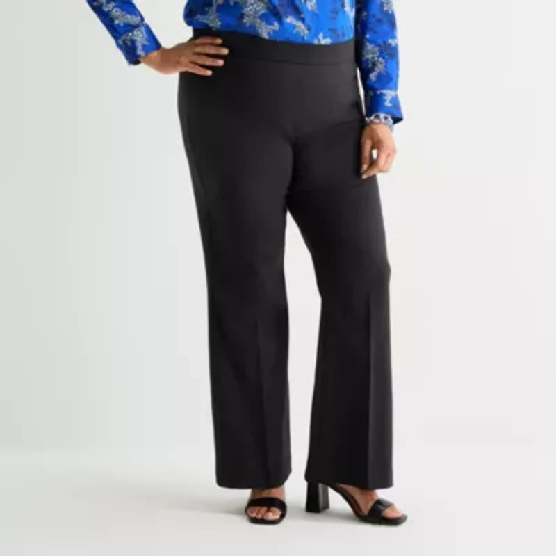 Liz Claiborne Lisa Womens Plus Flare Pull-On Pant
