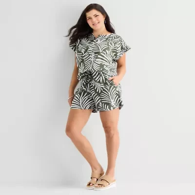 St. John's Bay Womens Plus Pull-On Short