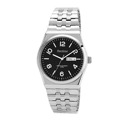 Armitron® All-Sport Mens Silver-Tone Expansion Watch