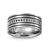 Mens 10MM Stainless Steel Wedding Band