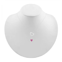 Womens Lab Created Sapphire Sterling Silver Heart 18 Inch Pendant Necklace