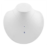 Womens Blue Sapphire Sterling Silver 18 Inch Y Necklace