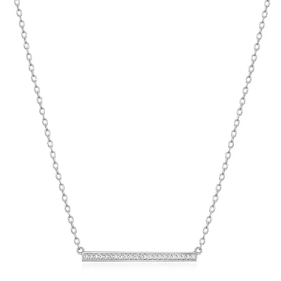 Sparkle Allure Diamond Accent 18 Inch Cable Rectangular Pendant Necklace