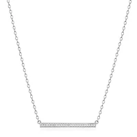 Sparkle Allure Diamond Accent 18 Inch Cable Rectangular Pendant Necklace