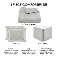 Five Queens Court Nouveau 4-pc. Geometric Comforter Set