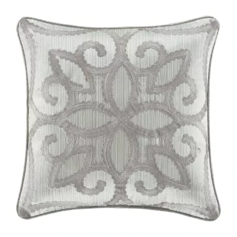 Five Queens Court Nouveau Square Throw Pillow