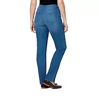 Gloria Vanderbilt Amanda Stretch Fabric Womens High Rise Straight Leg Regular Fit Jean