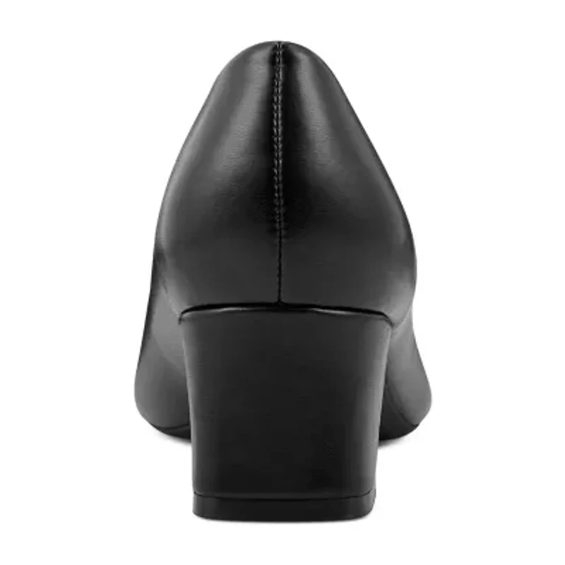 Easy Spirit Nicole Womens Round Block Heel Pumps