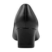 Easy Spirit Nicole Womens Round Block Heel Pumps