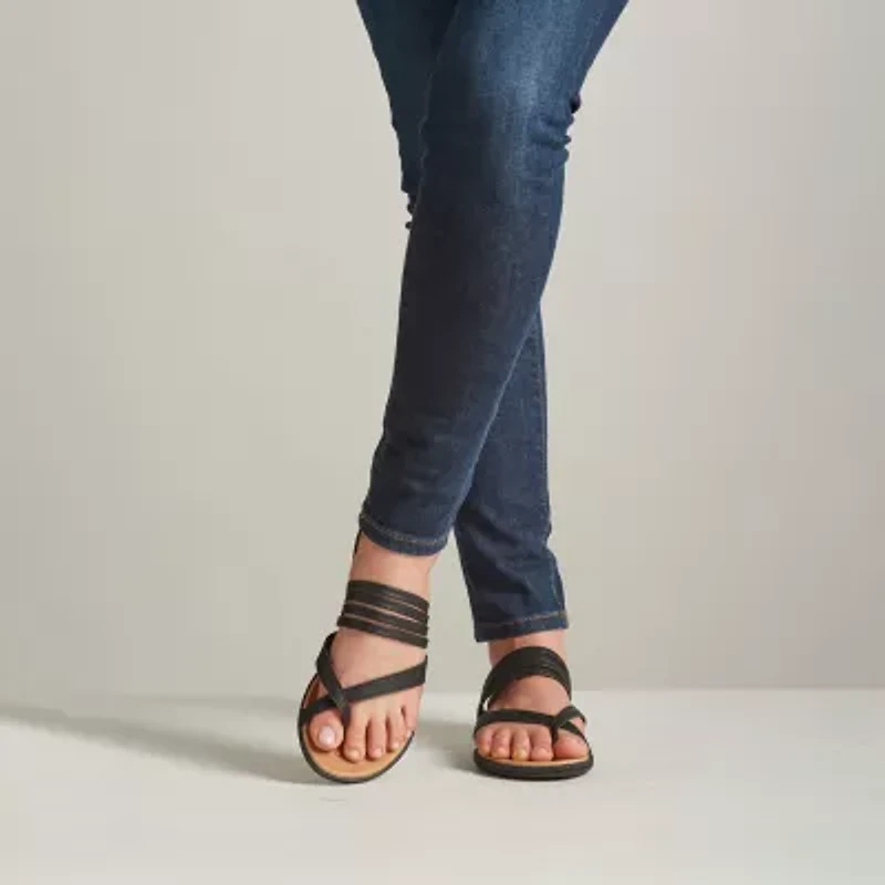 BOC by Born Womens Alisha Criss Cross Strap Flat Sandals