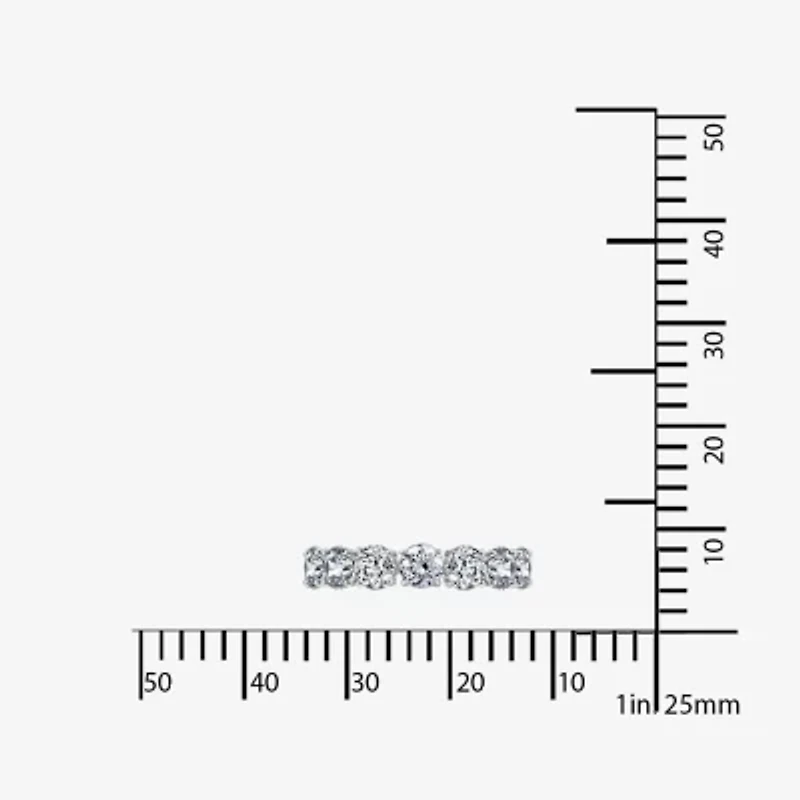 Diamonart® Cubic Zirconia Sterling Silver Eternity Band Ring