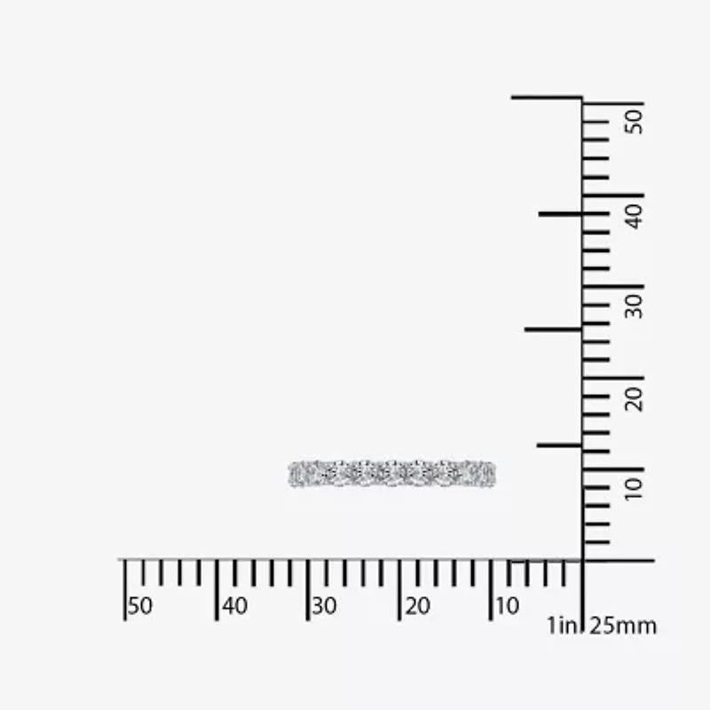Diamonart® Cubic Zirconia Sterling Silver Eternity Band Ring